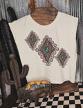 Cream Color Concho Muscle Crop