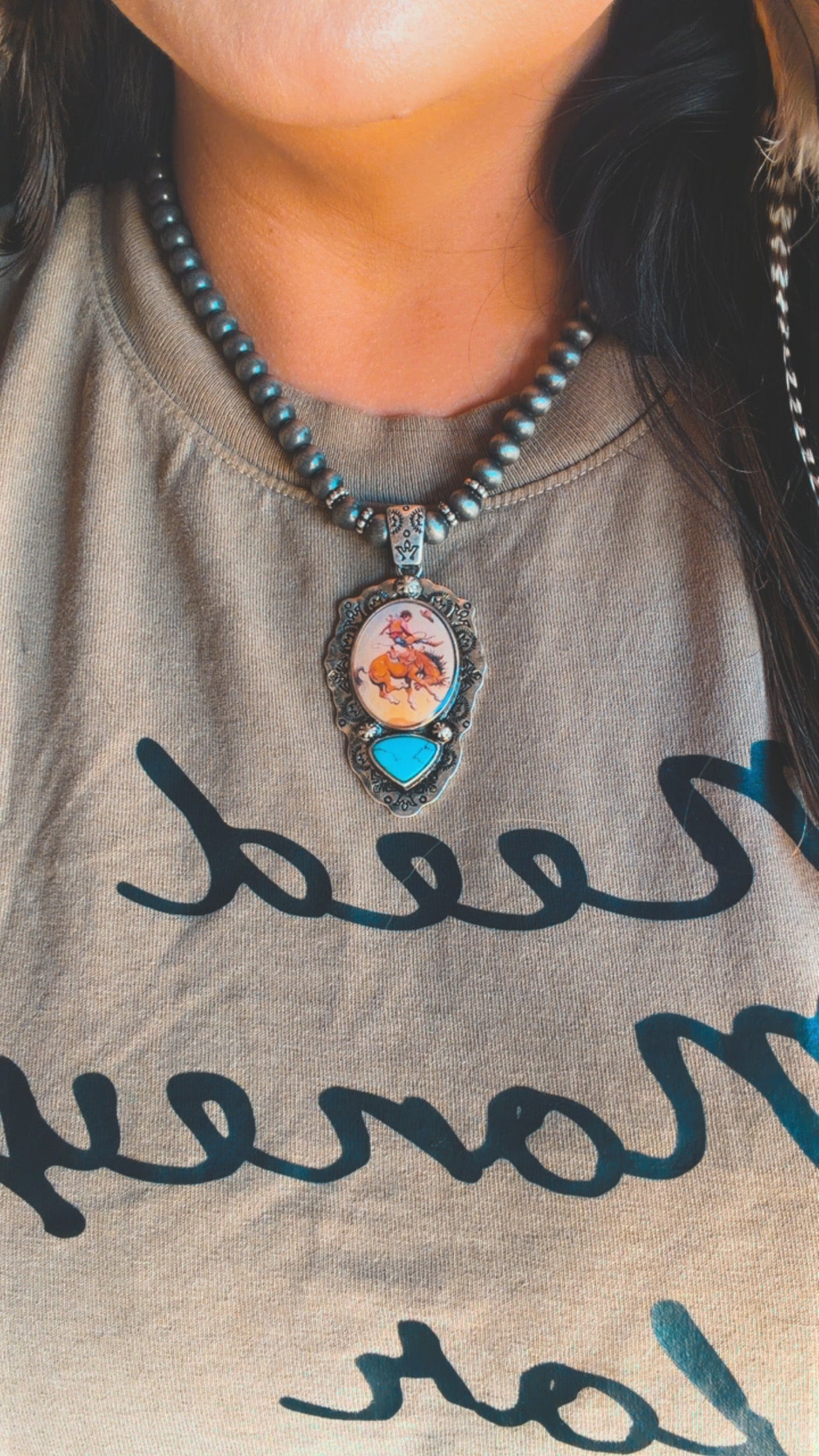 Bucking Bronc Necklace