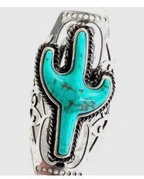 Turquoise Cactus Cuff Ring