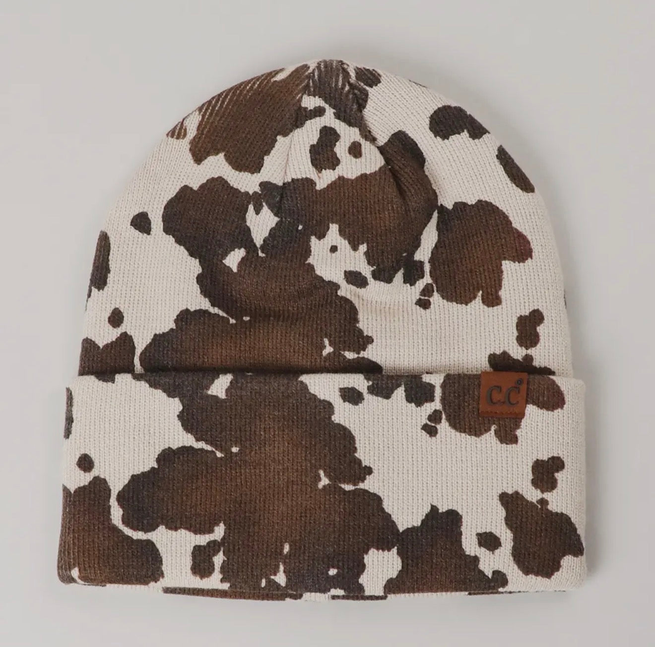 Cow Print Beanie