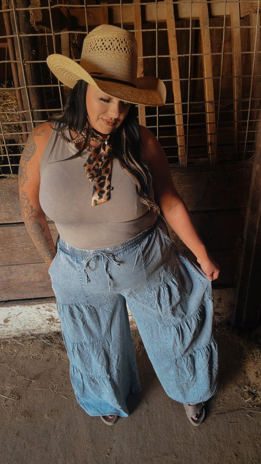 Chambray Pants