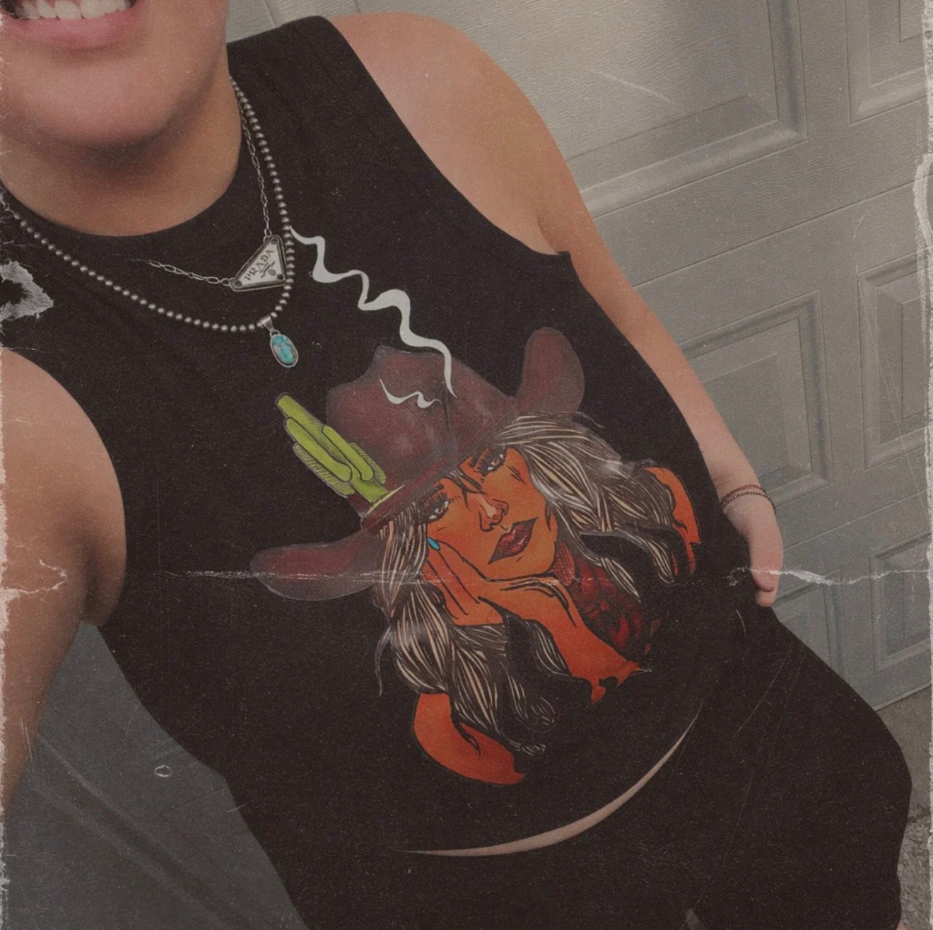 Outlaw Women Black Racer Tank