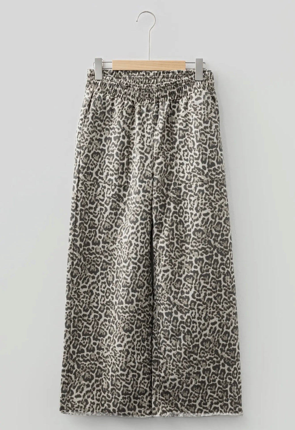 Leopard Denim Wide Leg Jeans