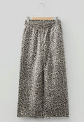 Leopard Denim Wide Leg Jeans